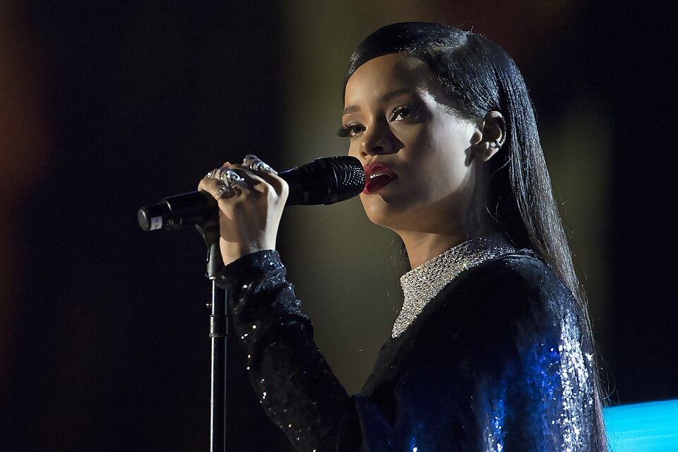 Rihanna — A sheer dress takes fashion’s top stage