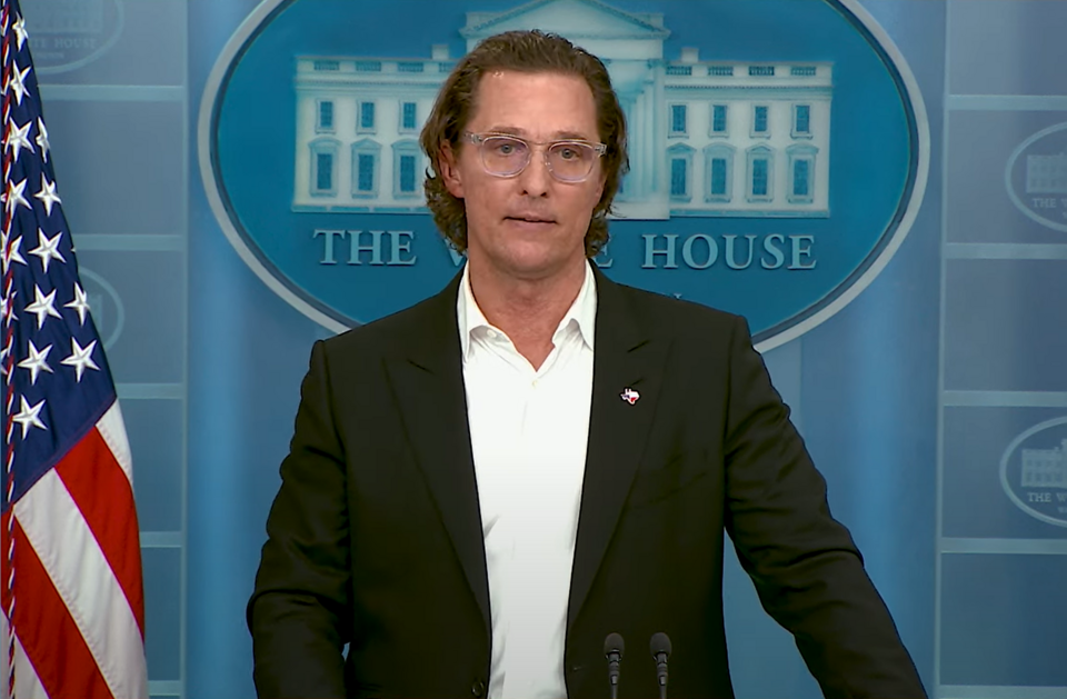 Matthew Mcconaughey — Uvalde takes him to the White House