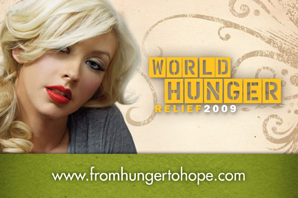 Christina Aguilera — Hunger relief becomes a public commitment