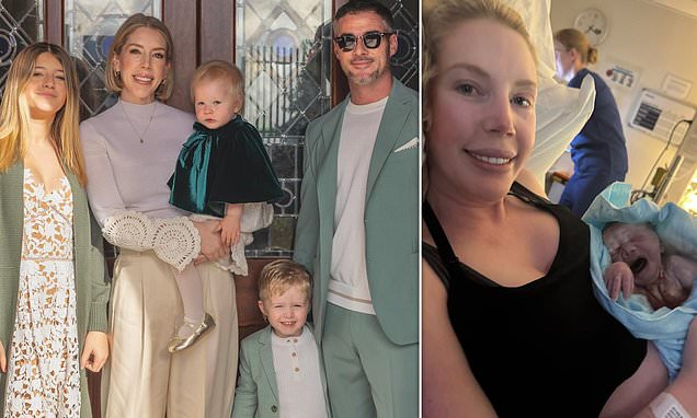 Katherine Ryan posing on a red carpet in a stylish outfit