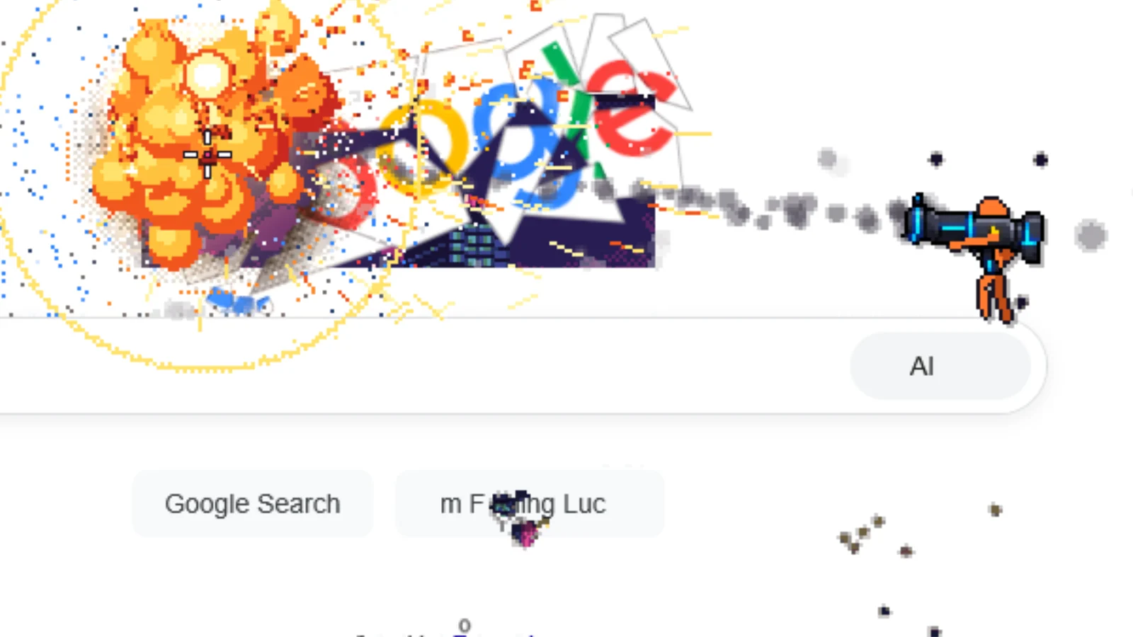 google destroyed by stick figure