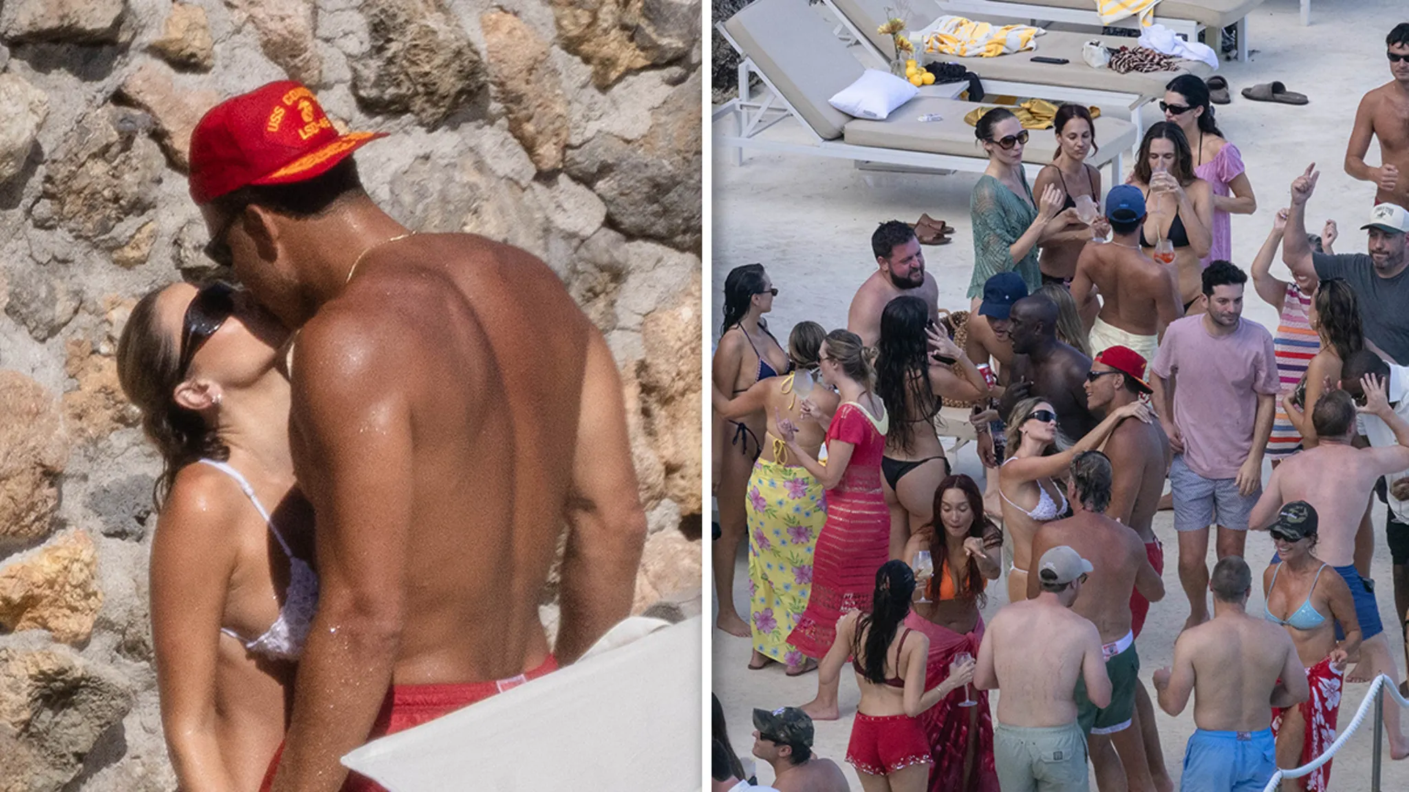 Blake Griffin and Francesca Aiello celebrating together in Porto Ercole, Italy.