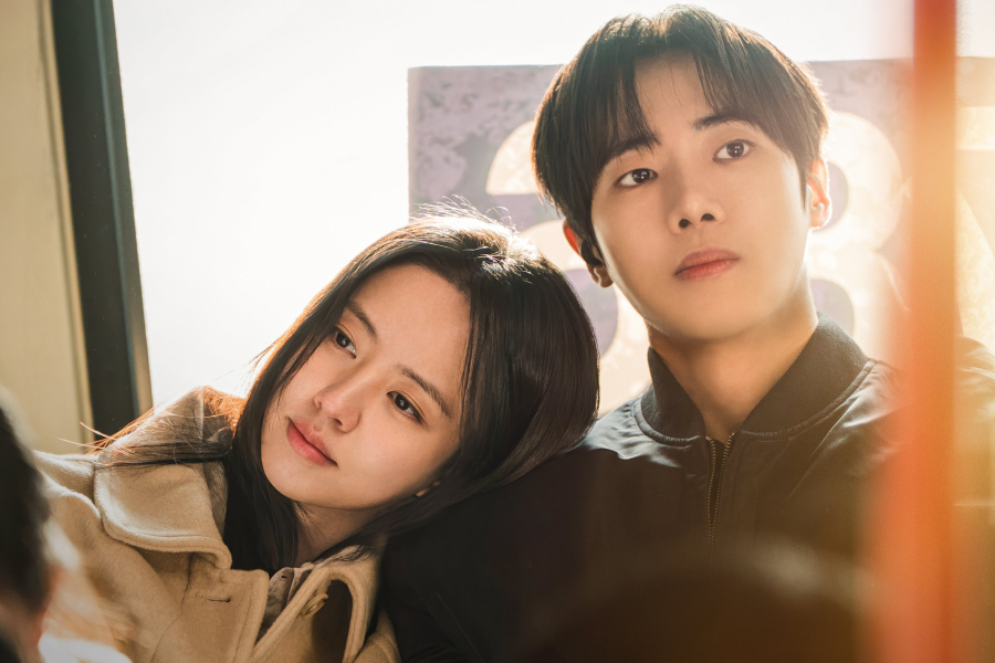 Kim So Hyun and Choo Young Woo featured in the Between Steps promotional poster
