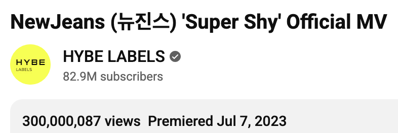 Newjeans in the story: NewJeans Scores Second Music Video With 300 Million YouTube Views For 'Super Shy'