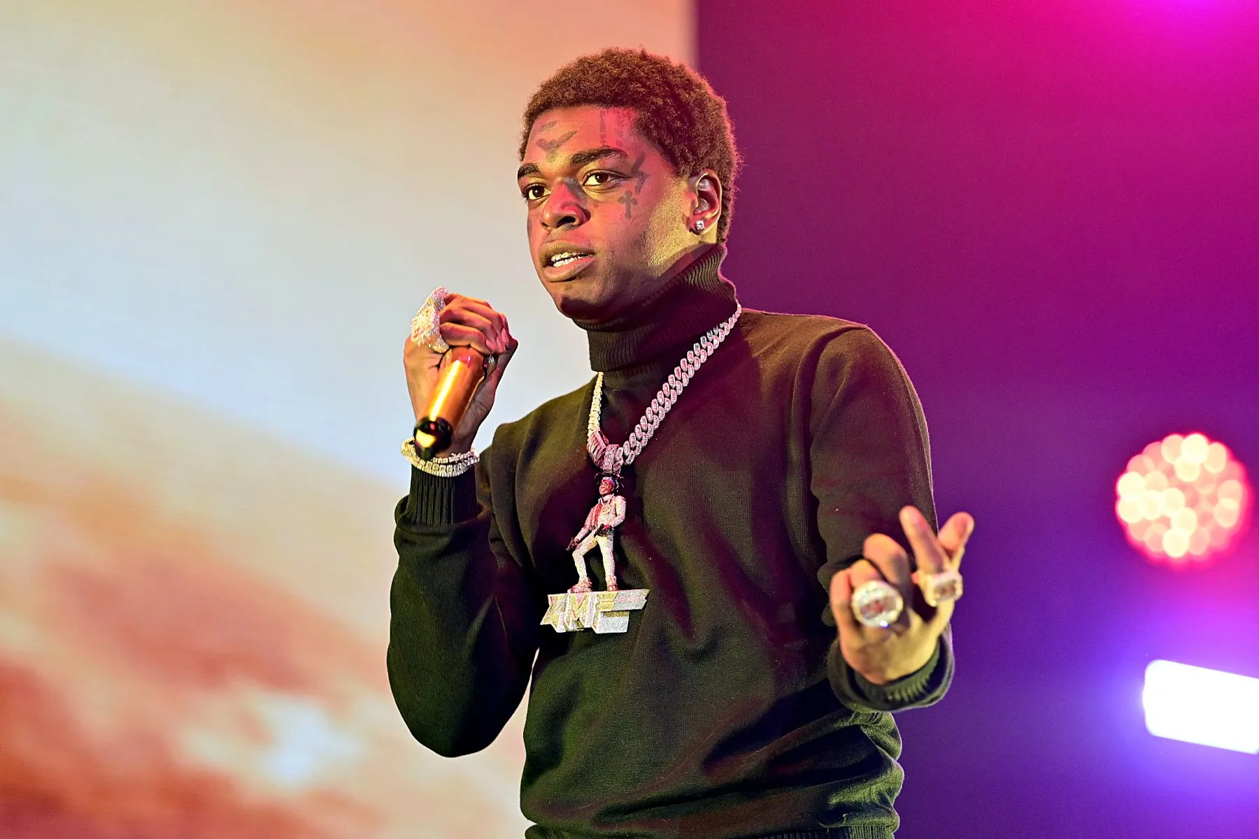 NEWARK, NEW JERSEY - OCTOBER 29: Kodak Black performs onstage during Powerhouse NYC on October 29, 2022 in Newark, New Jersey.