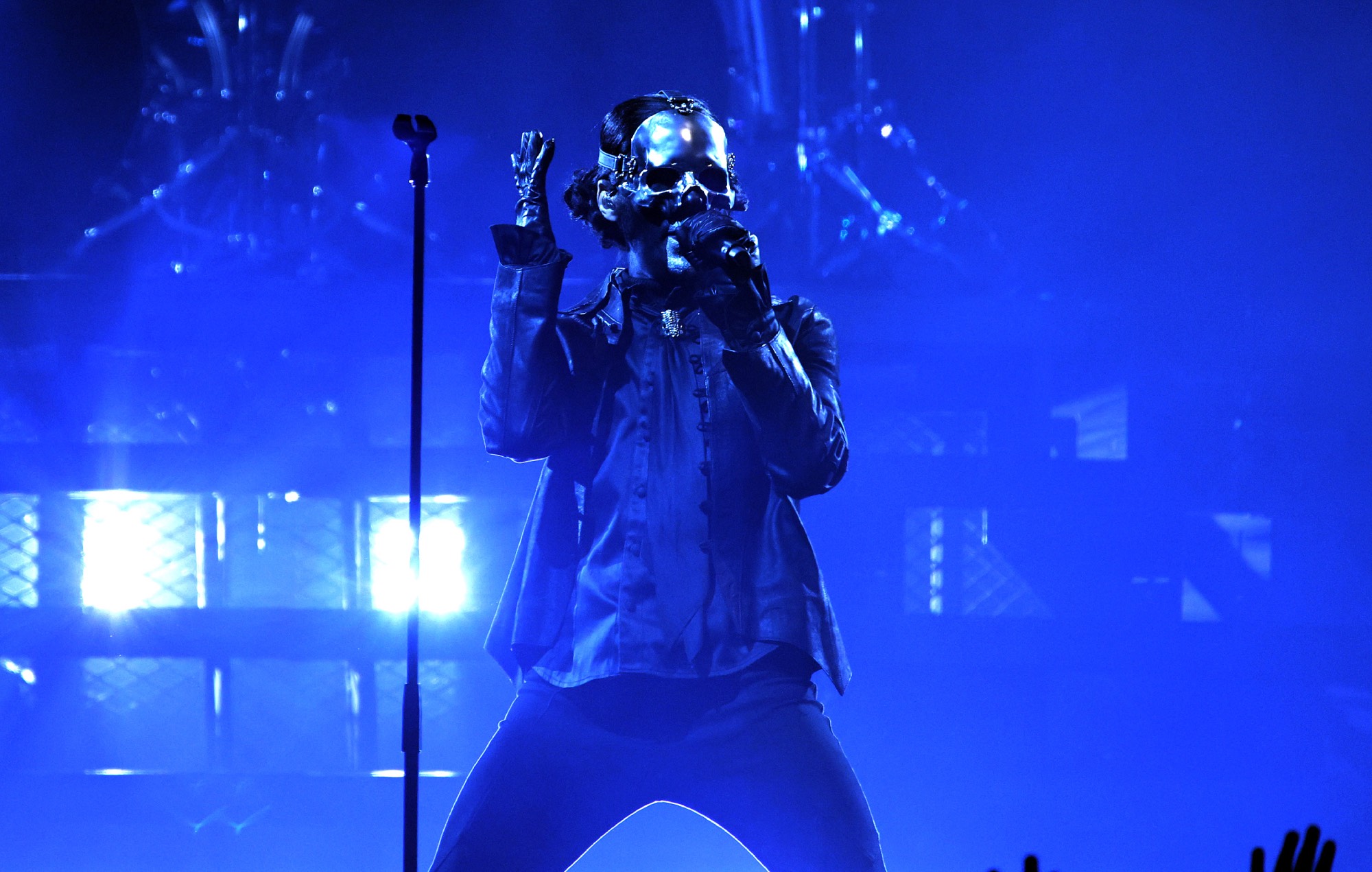 Ghost leader Tobias Forge performing on stage