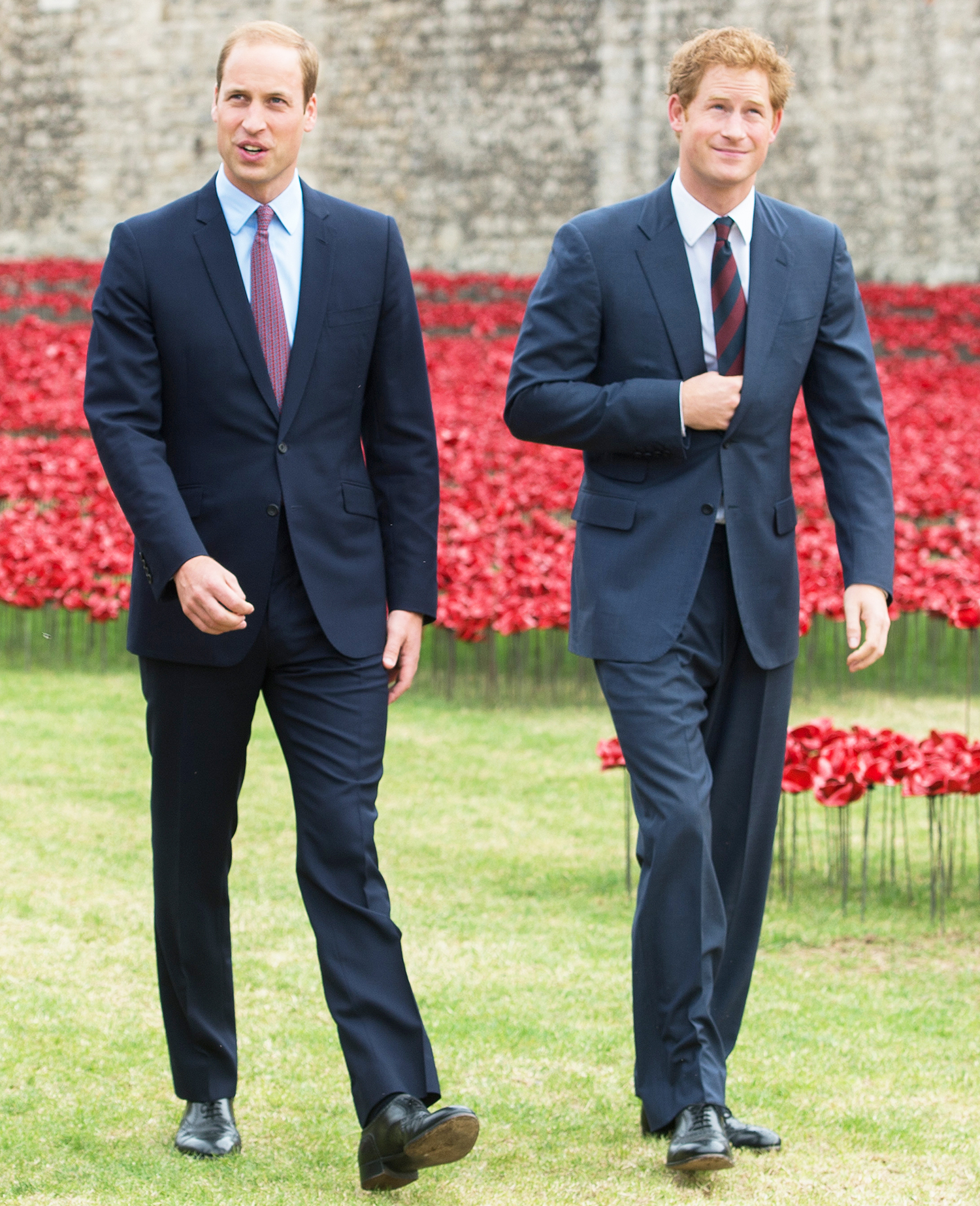 Prince William and Prince Harry attending a royal tribute event