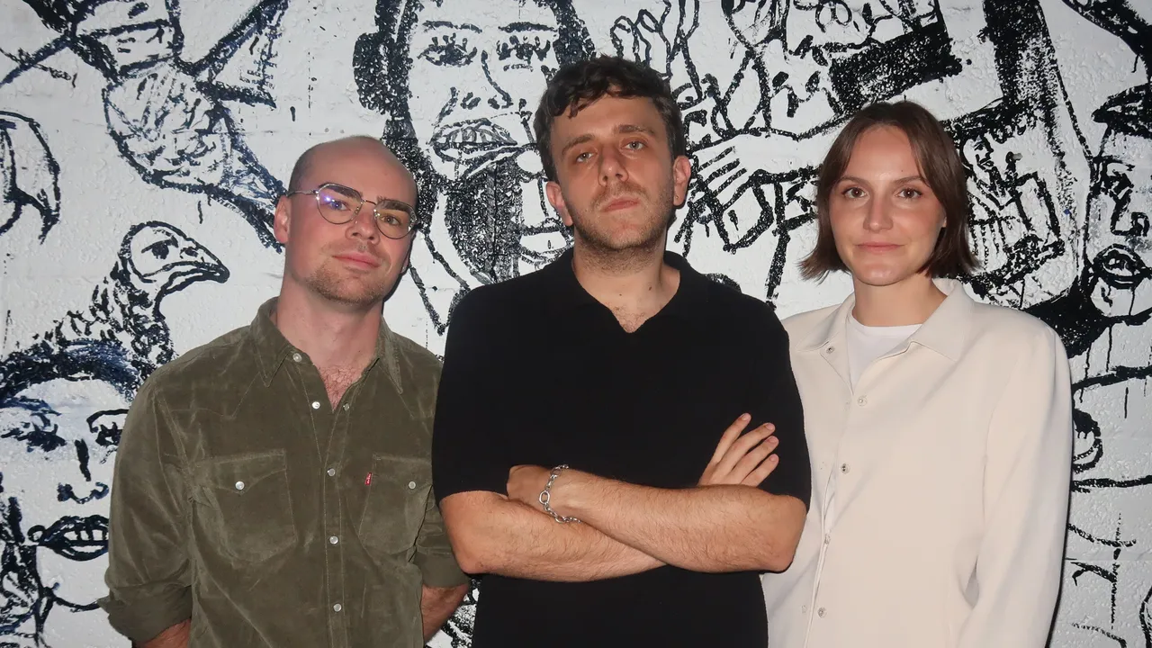 Robert Pattinson at a public event as he produces Max Wolf Friedlich play The Holes