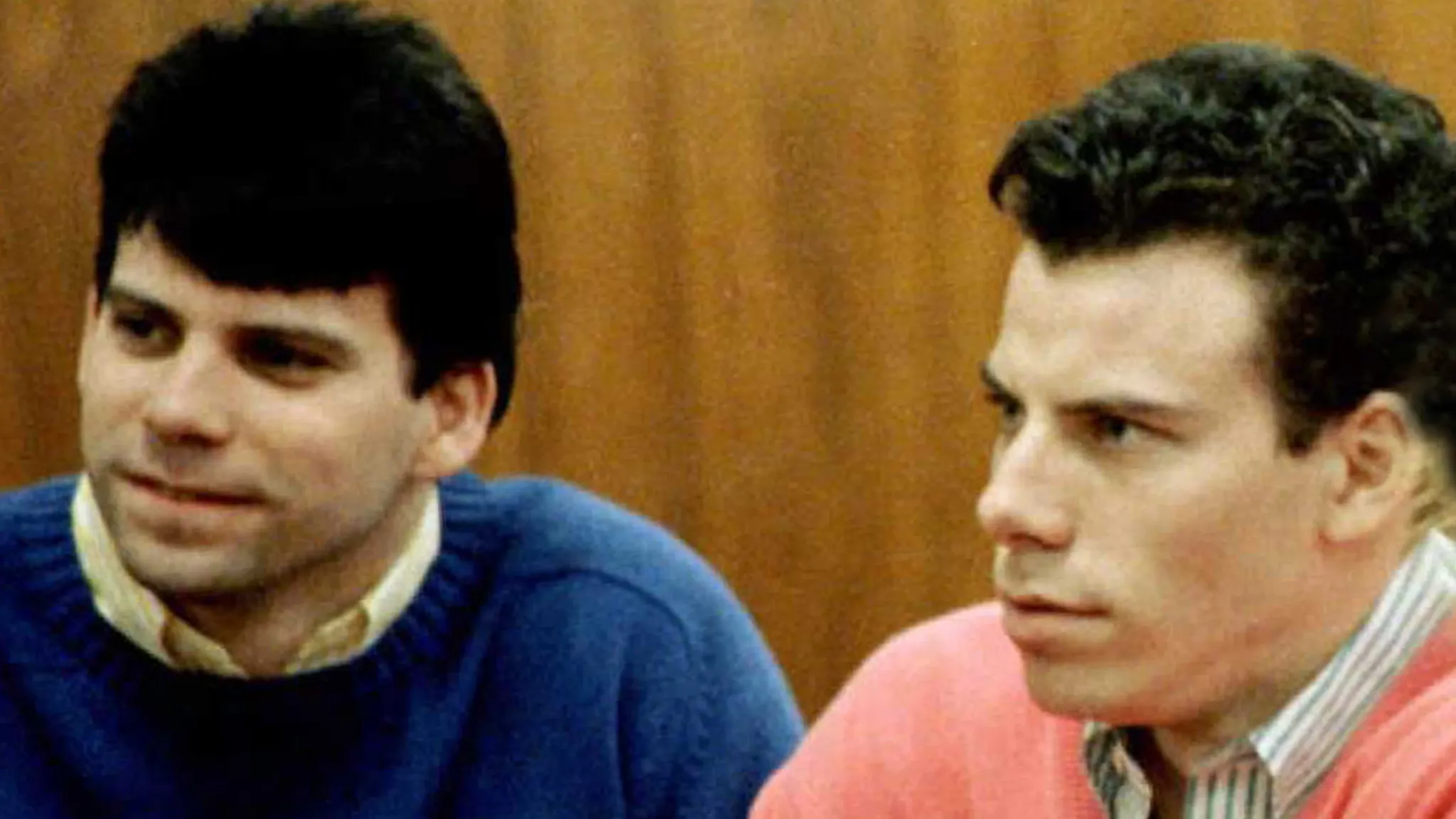 Erik and Lyle Menendez sitting together in court