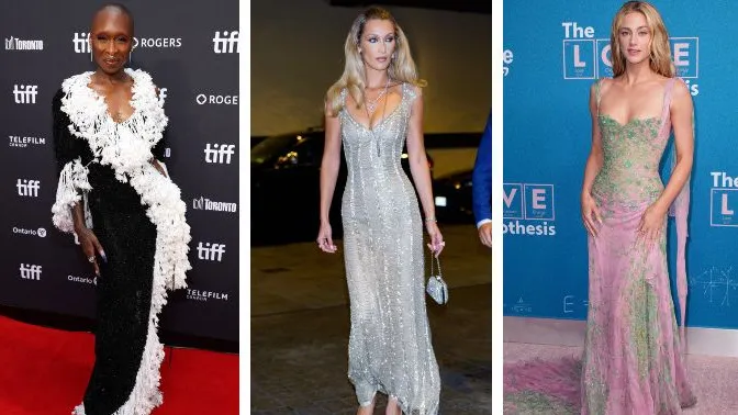 Kim Kardashian and Bella Hadid wearing archival vintage designer outfits on the red carpet