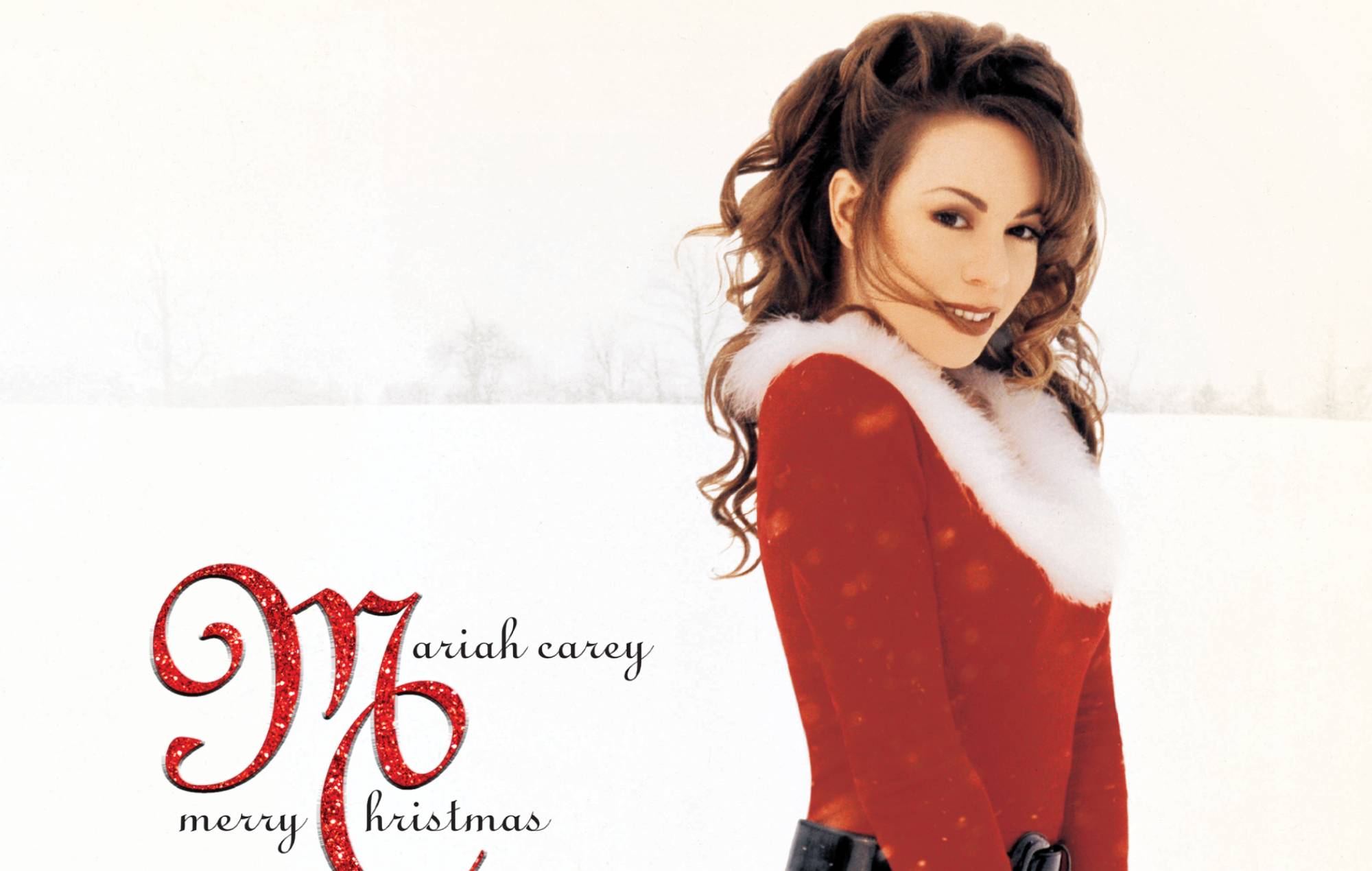 Mariah Carey 'Merry Christmas' album artwork.