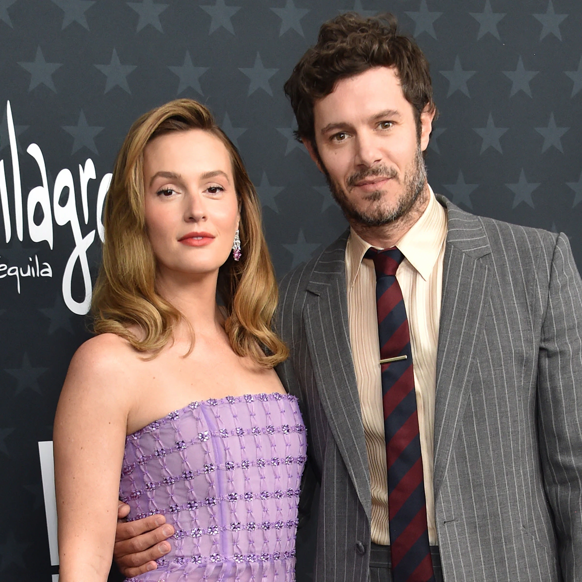 Adam Brody and Leighton Meester at a public event