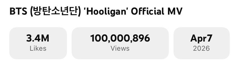 Bts and Arirang in the story: BTS Score Massive YouTube Milestone as 'Hooligan' Music Video Hits 100 Million Views