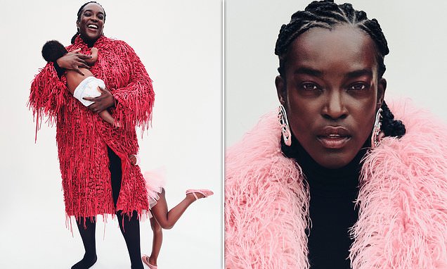 Wunmi Mosaku posing on a red carpet at a showbiz event