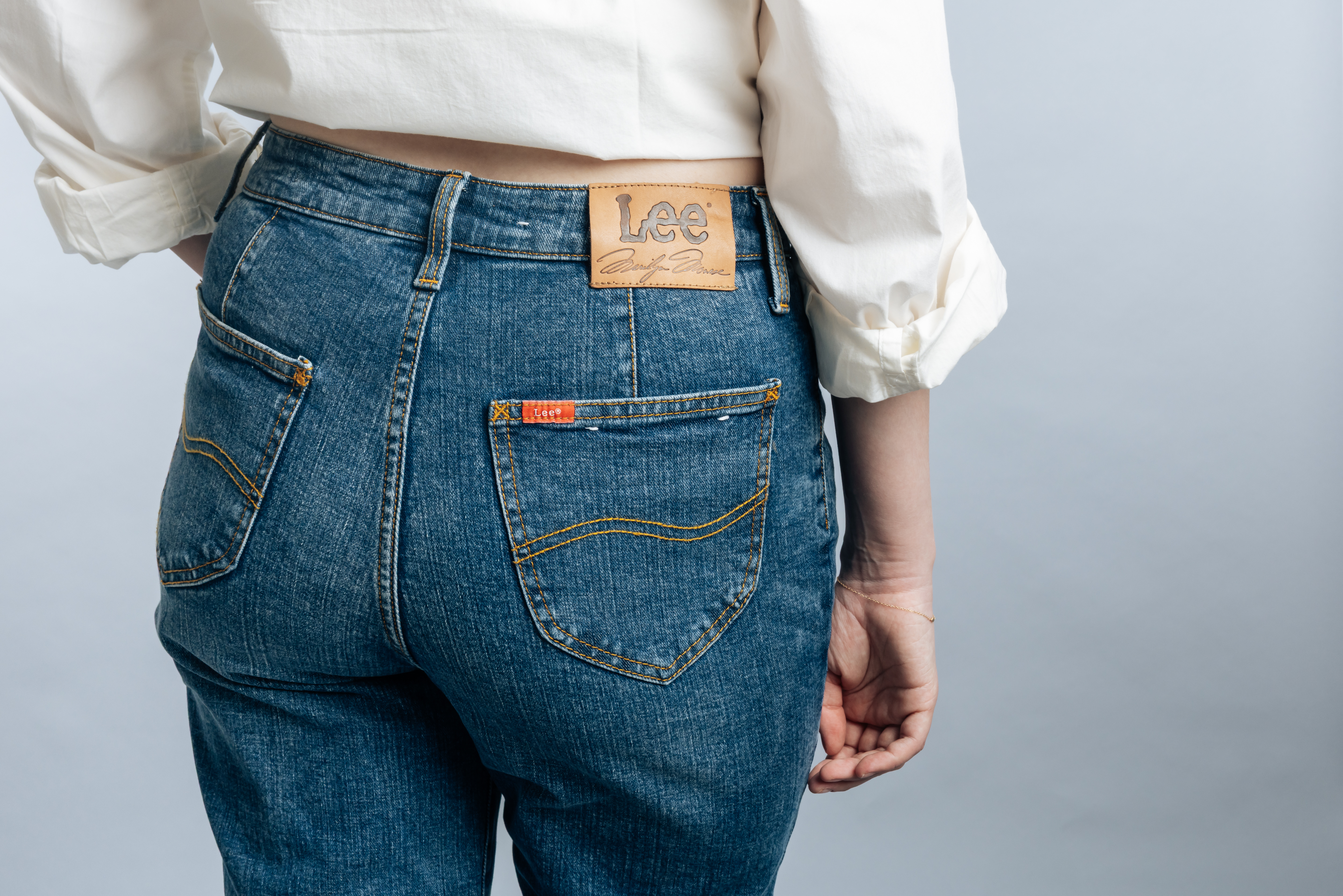 Allison Lax wearing LEE x Marilyn Monroe denim jeans.