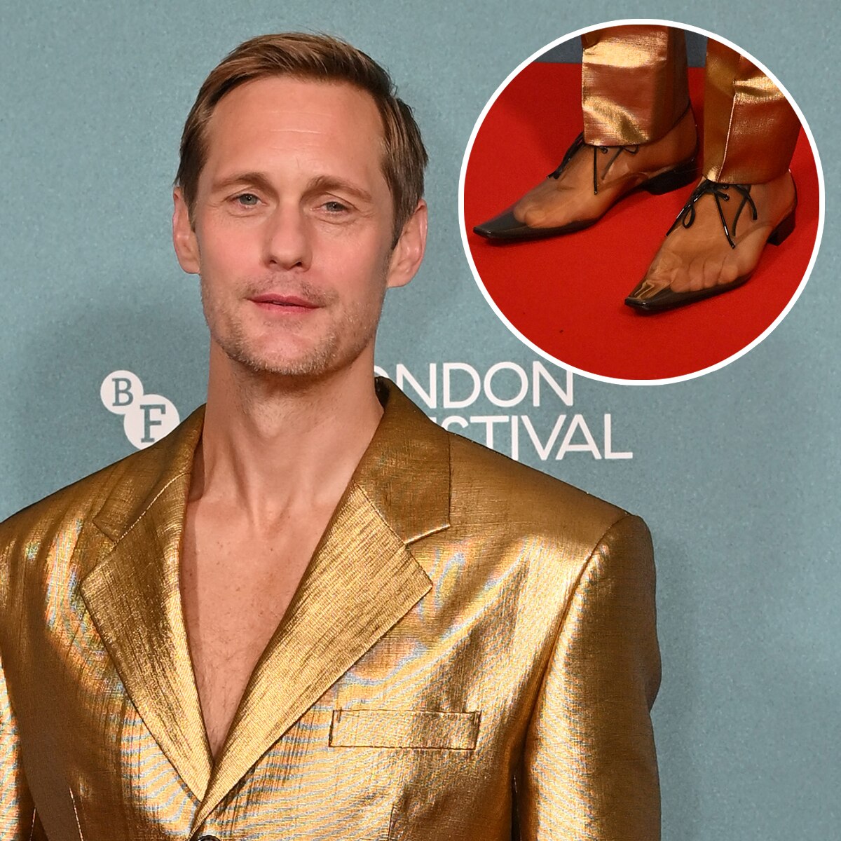 Alexander Skarsgård's Clear Shoes Toe-Tally Deserve a Double Take