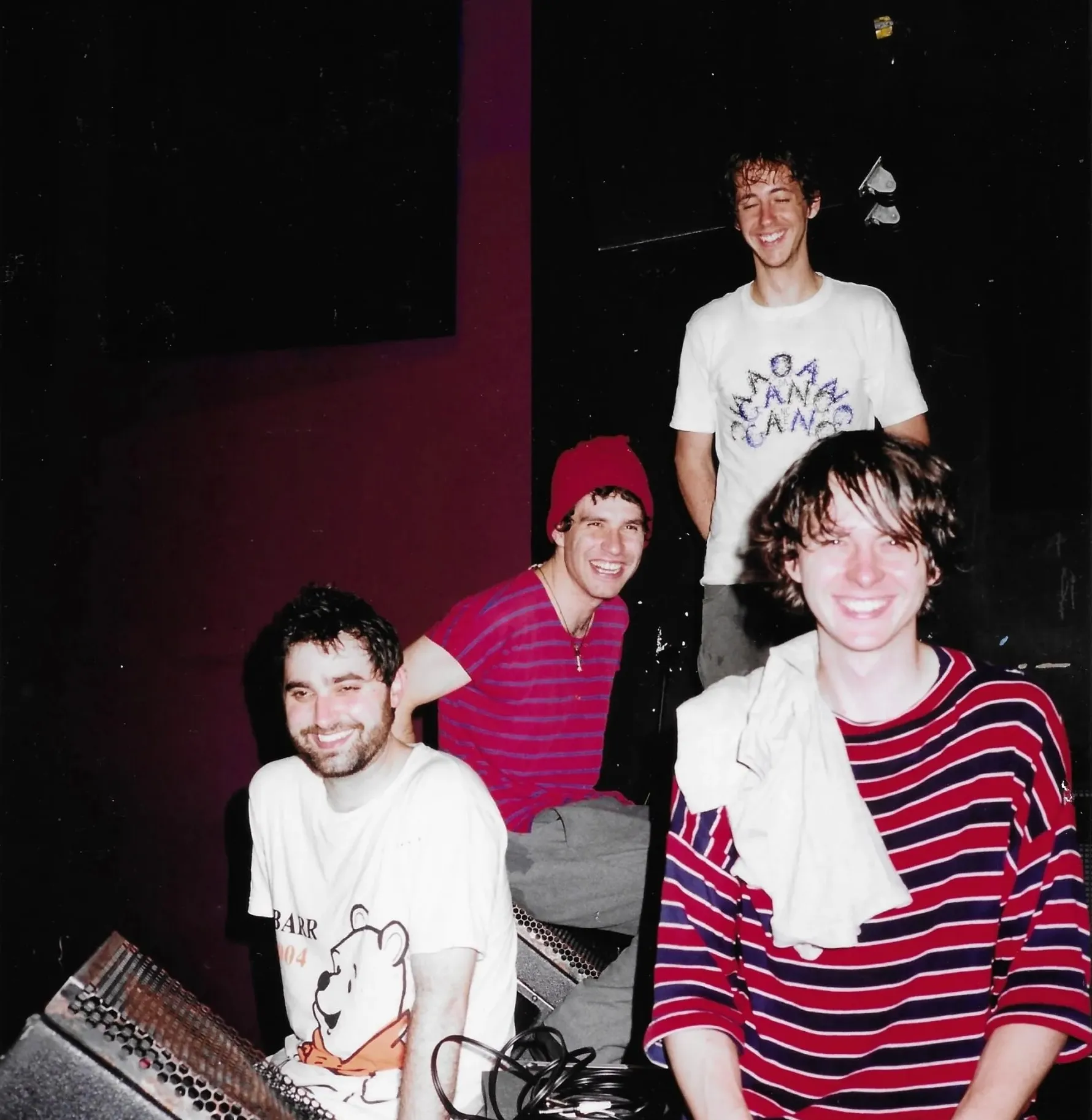 Experimental indie band Animal Collective performing live on stage