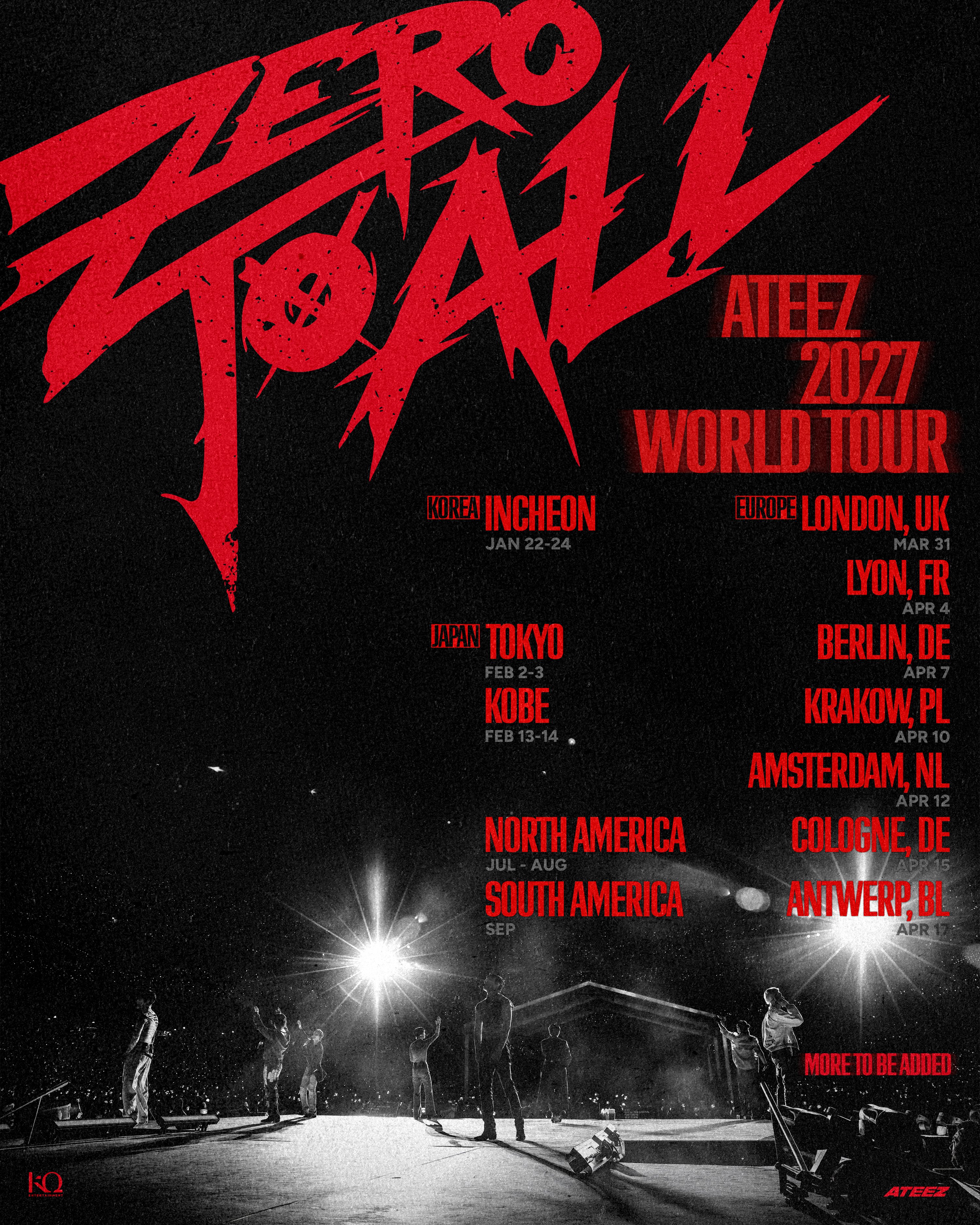 Ateez in the story: ATEEZ Reveals Initial Dates For 2027 'ZERO TO ALL' World Tour