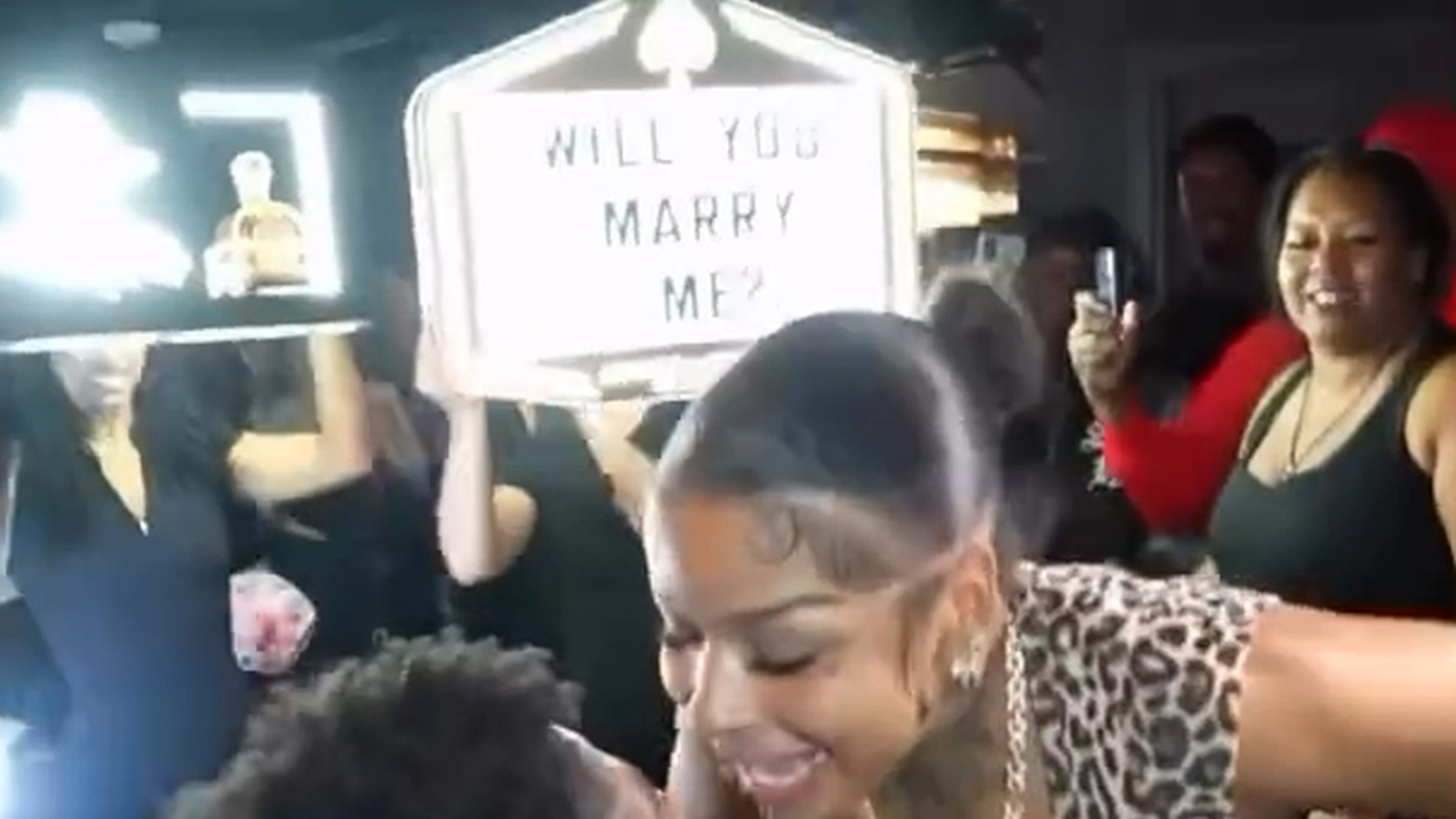 Blueface Proposes to Chrisean Rock at Arizona Nightclub on Video