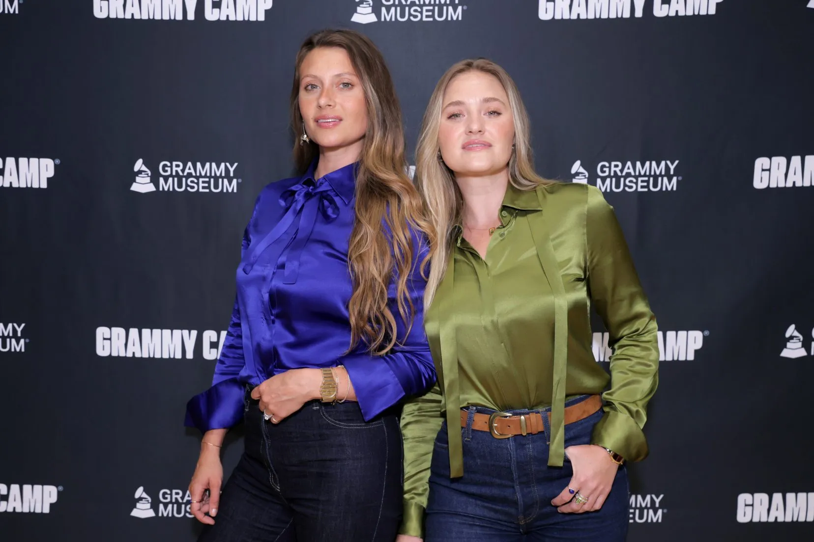 Aly Michalka and AJ Michalka of Aly & AJ attend GRAMMY Camp artist session with Aly & AJ at Evergreen Studios on July 17, 2025 in Burbank, California.