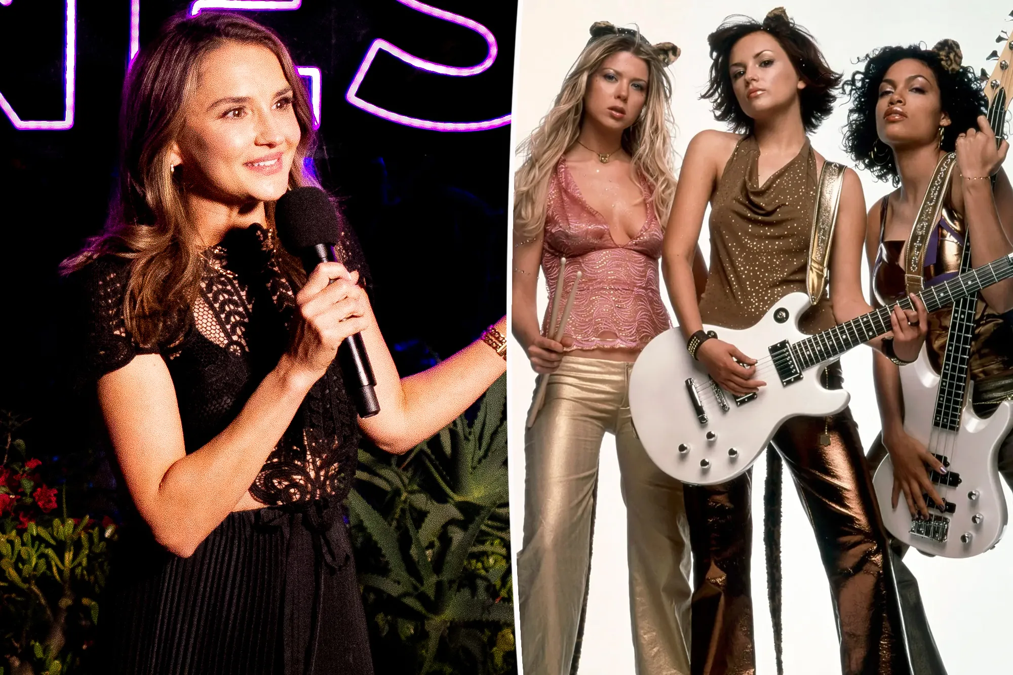 Rachael Leigh Cook making a surprise appearance at a Josie and the Pussycats screening