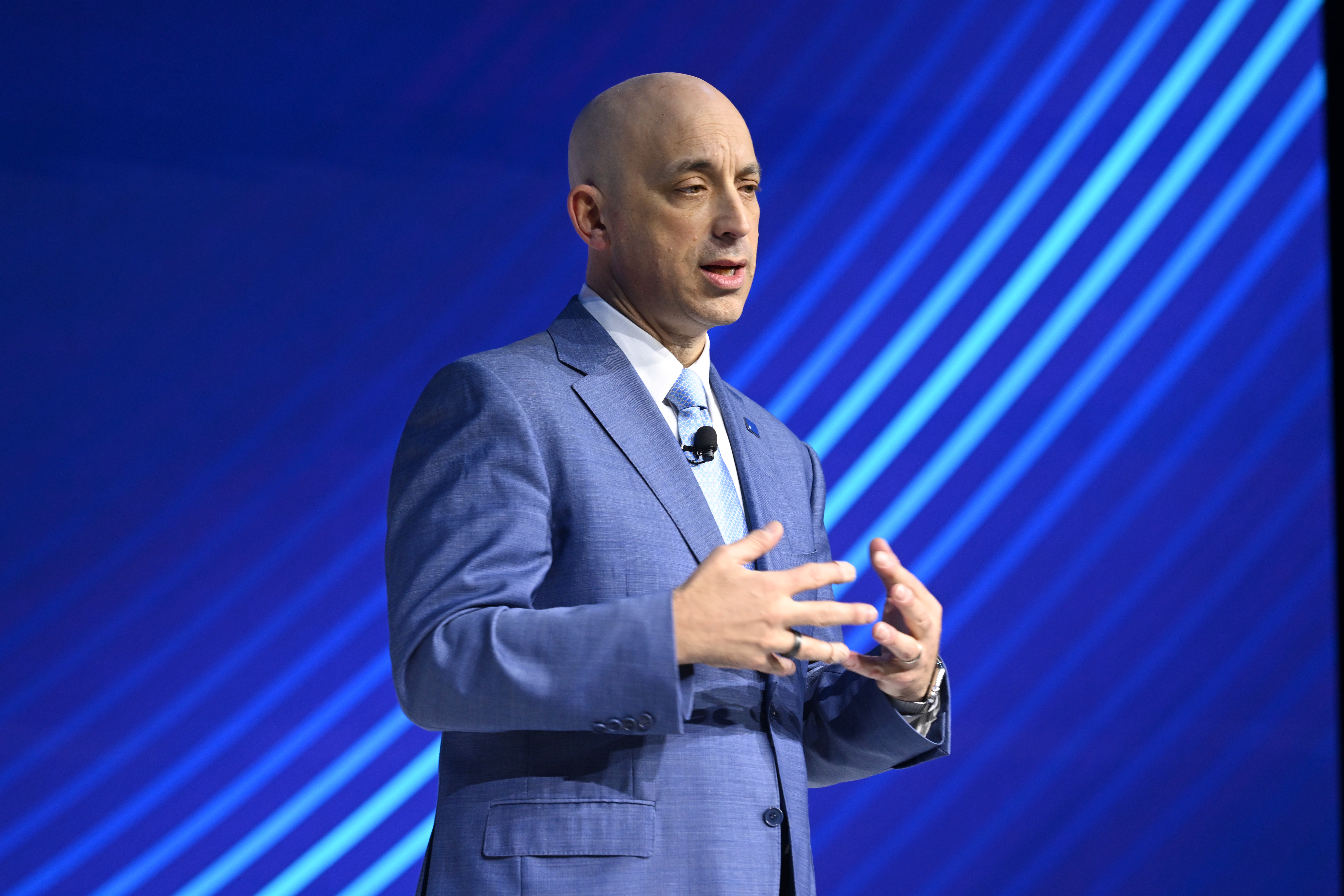 Jonathan Greenblatt, CEO and National Director of the ADL, speaking at the ADL Never Is Now Summit.
