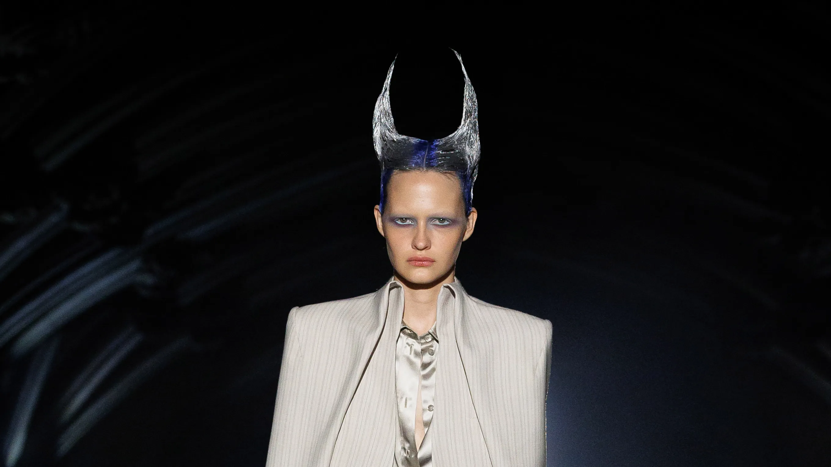 A look from the Alexander McQueen runway collection presentation