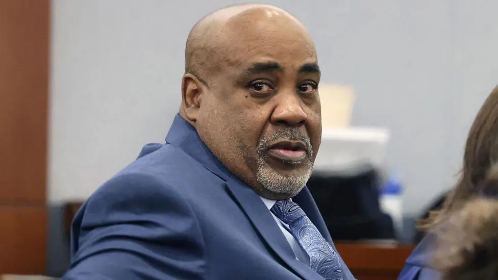 Duane Davis looks on during the fourth day of jury selection in his murder trial, related to the 1996 killing of rapper Tupac Shakur, at Clark County District Court Regional Justice Center in Las Vegas, Nevada, on August