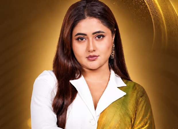 Rashami Desai posing at a promotional event for her new daily soap series Sayoneee
