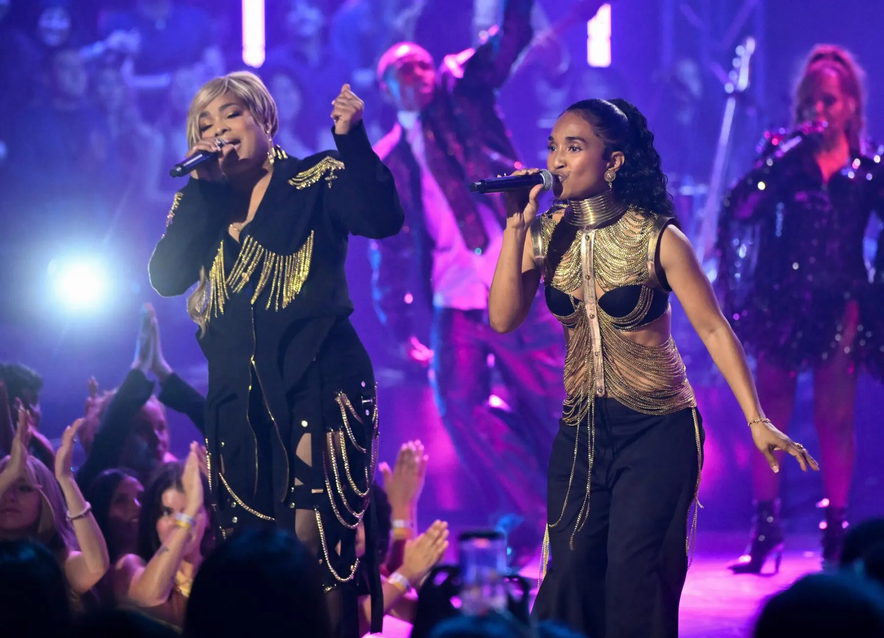 [L-to-R][ Tionne Tenese Watkins and Rozonda Thomas of TLC