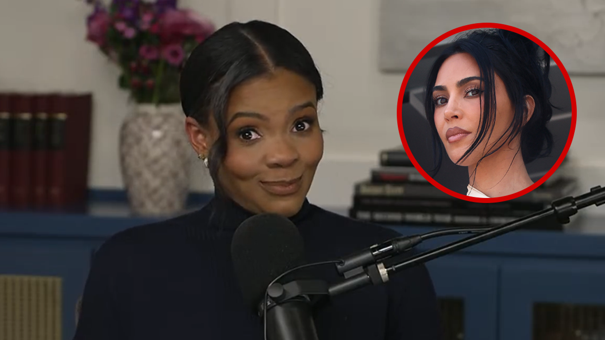 Candace Owens and Kim Kardashian at Kanye West concert venue