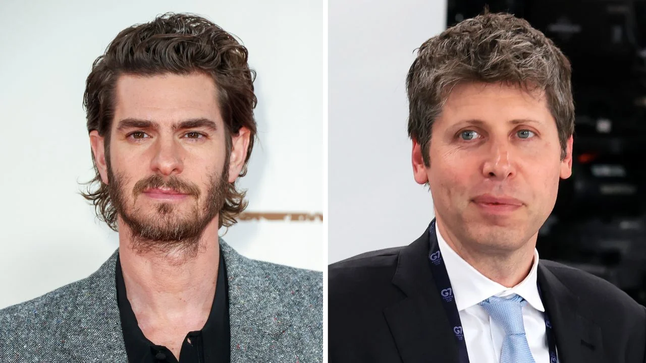 Andrew Garfield looking intense on a red carpet