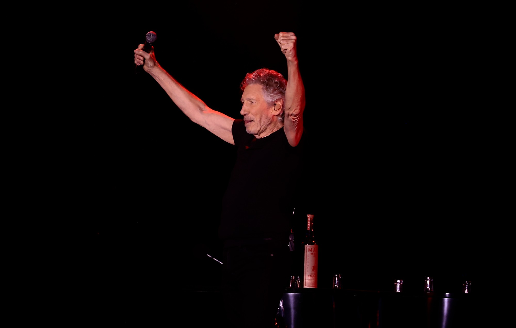 Pink Floyd co-founder Roger Waters performing live on stage