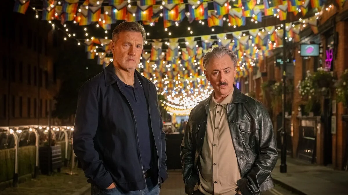Alan Cumming and David Morrissey in “Tip Toe.” (ITV)