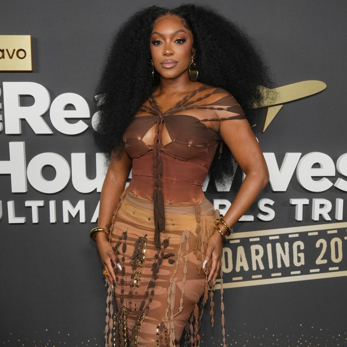 Porsha Williams arriving at a red carpet event