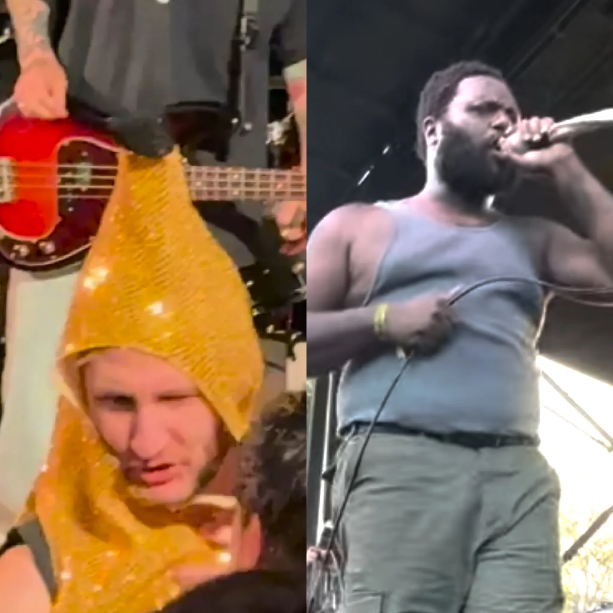 End It frontman Akil Godsey performing live on stage.