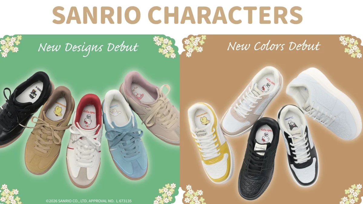 Hello Kitty and Cinnamoroll in the story: Hello Kitty And Cinnamoroll Star In Cute New Sanrio Sneaker Release