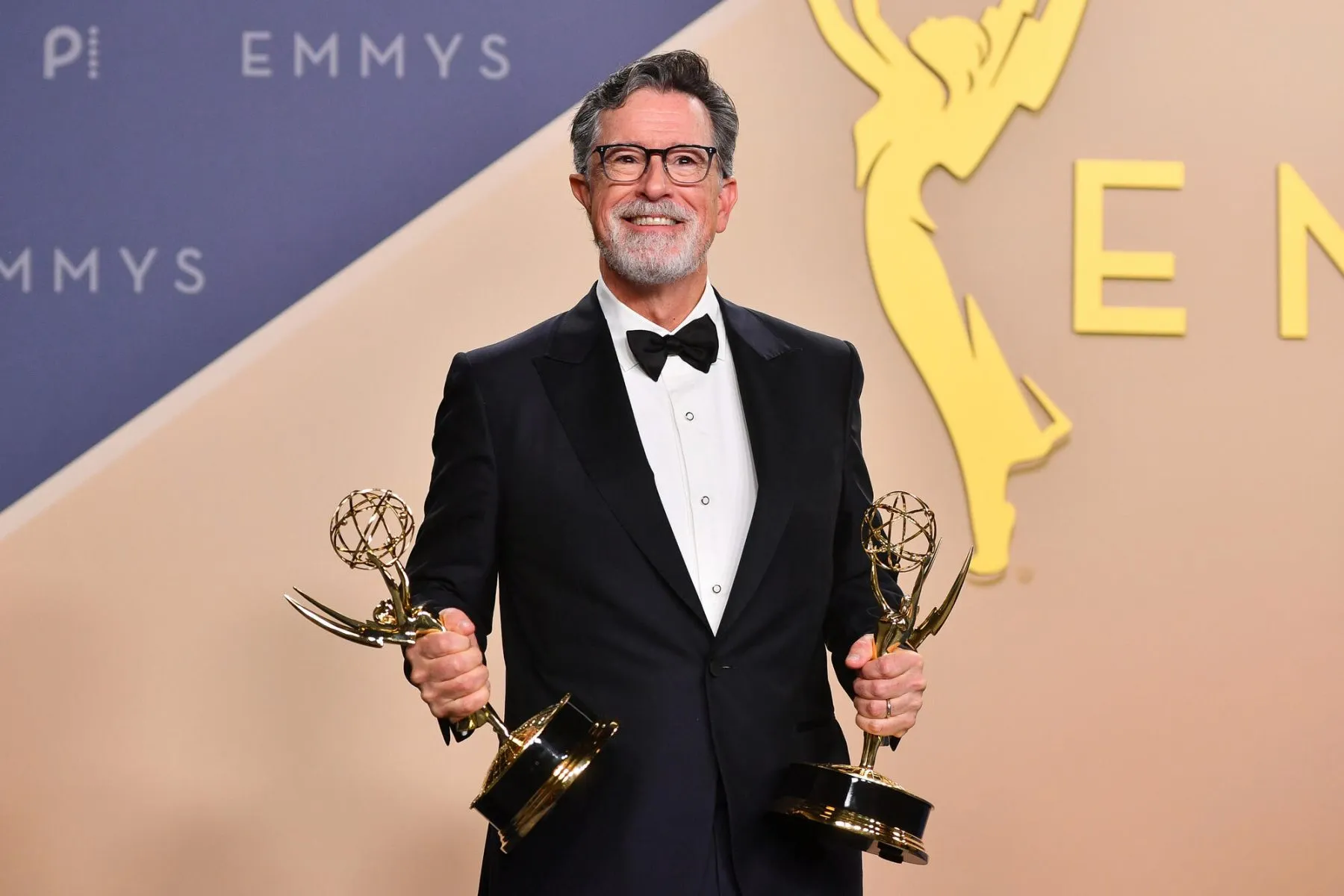 Stephen Colbert wins the Outstanding Variety Series Award for "The Late Show with Stephen Colbert" and the Outstanding Short Form Comedy, Drama or Variety Series Award for The Late Show digital/online program "Colbert Be