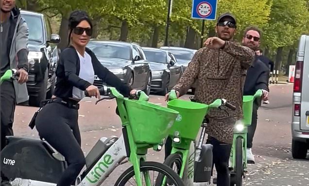 Kim Kardashian and Lewis Hamilton out together in London