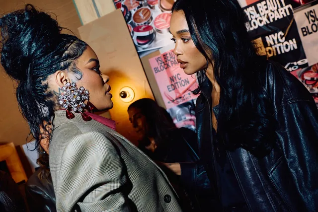 Image may contain Teyana Taylor Laura Harrier Clothing Coat Jacket Adult Person Black Hair Hair Head and Face