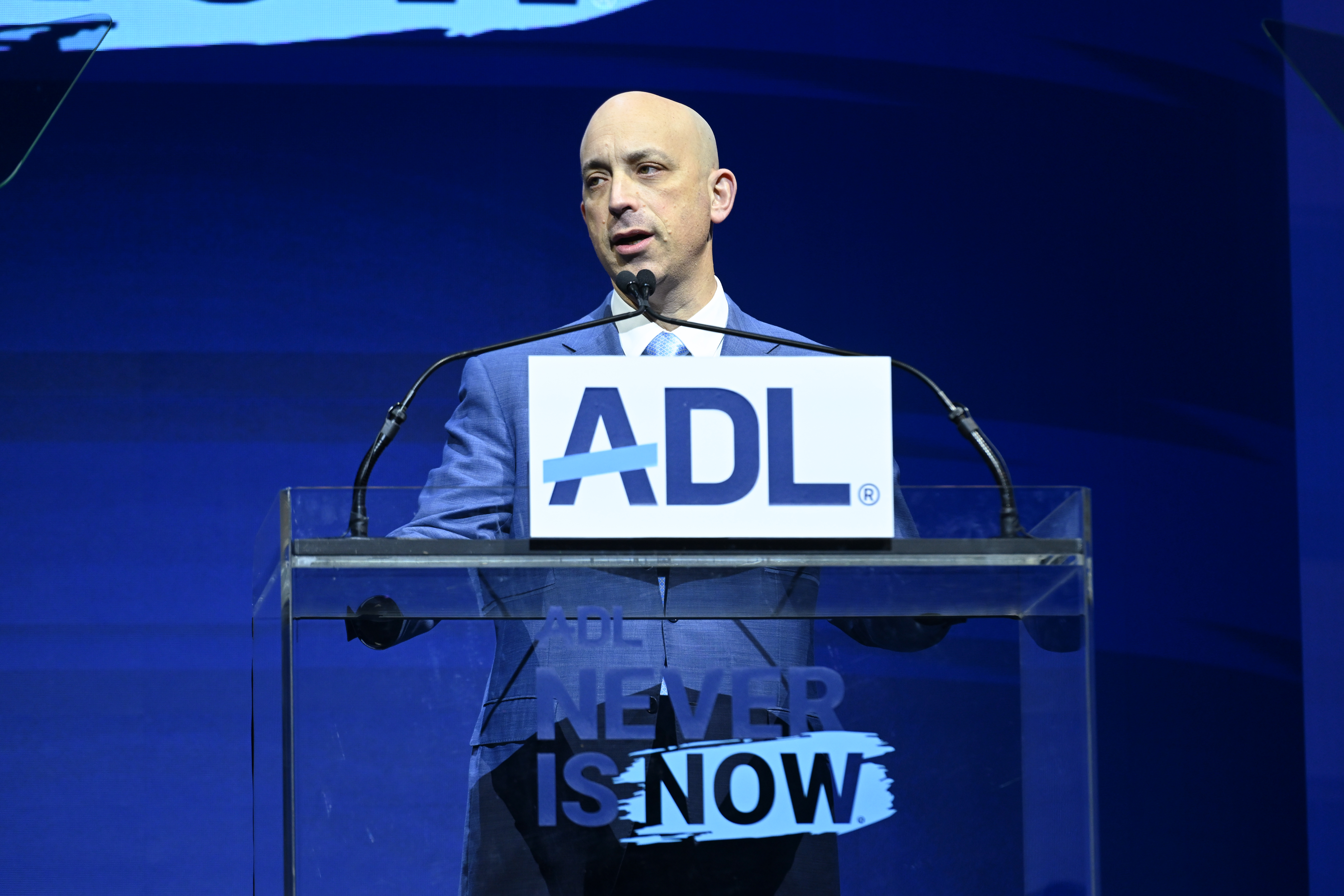 Jonathan Greenblatt, CEO and National Director of the ADL, speaking at the ADL Never Is Now Summit.