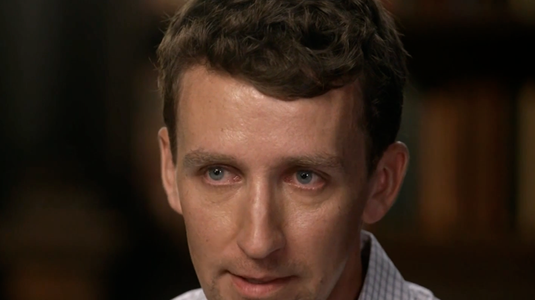 Patrick Clancy speaking during a television interview about his family