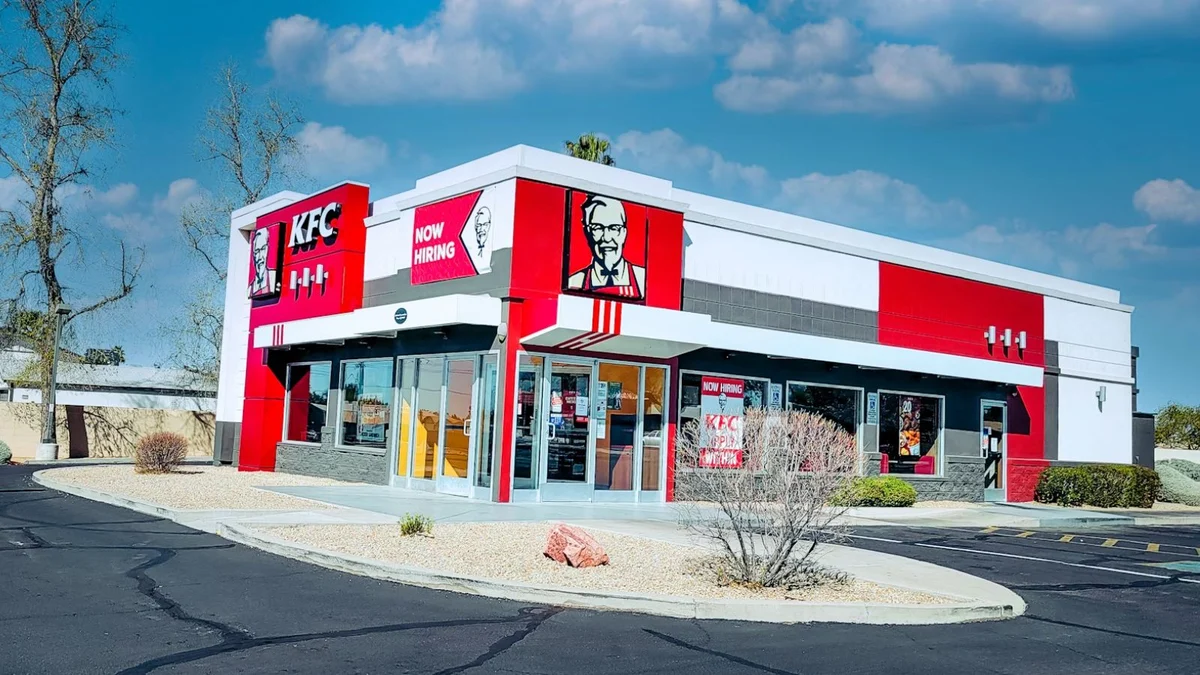 KFC restraurant with drive-thru