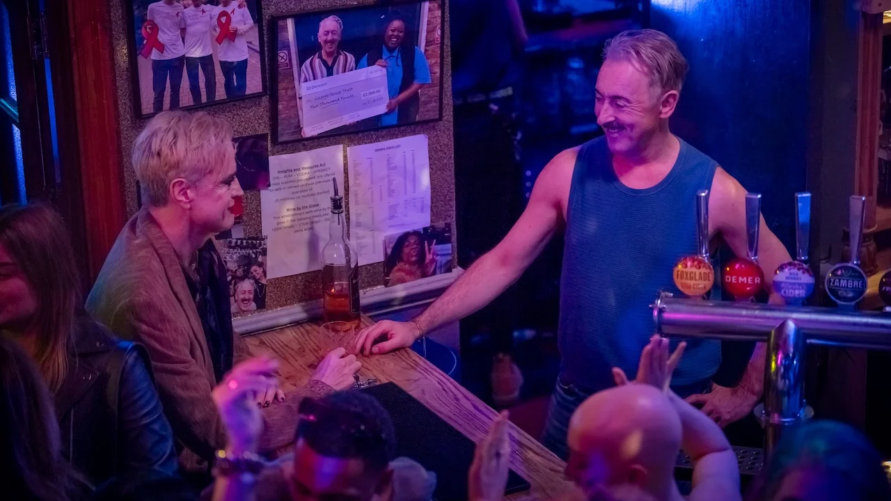 Paul Rhys and Alan Cumming in “Tip Toe.” (Starz)
