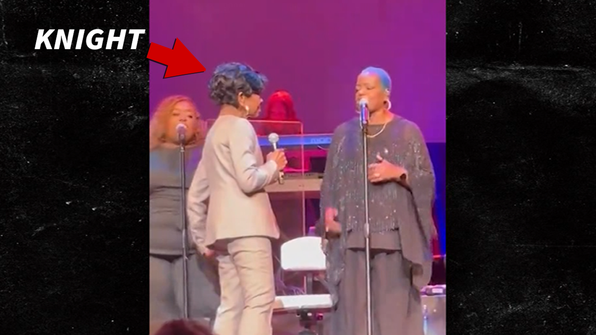 Gladys Knight performing live on stage during a concert tour