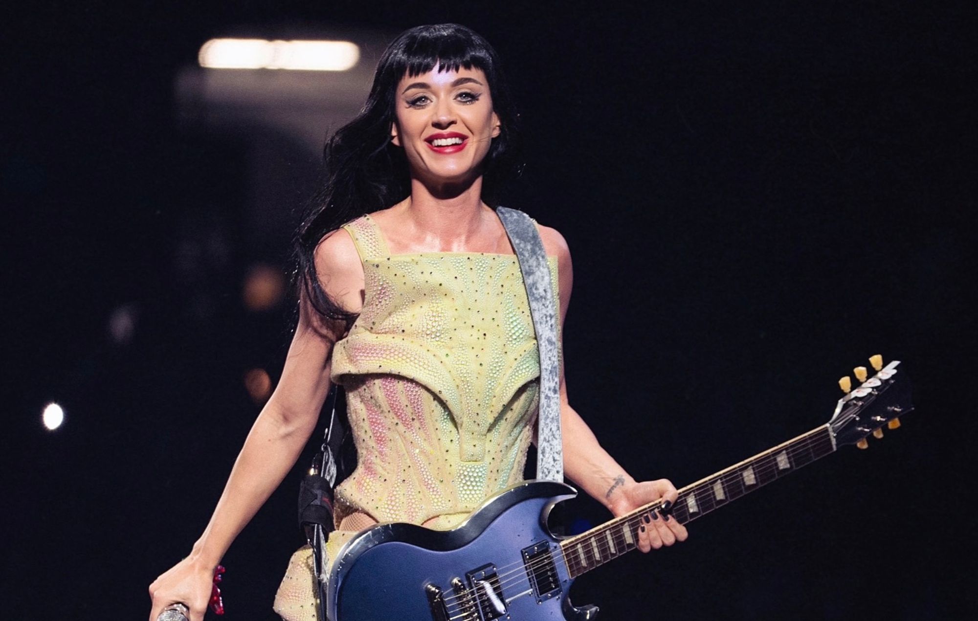 Katy Perry performing live on stage during her Lifetimes Tour