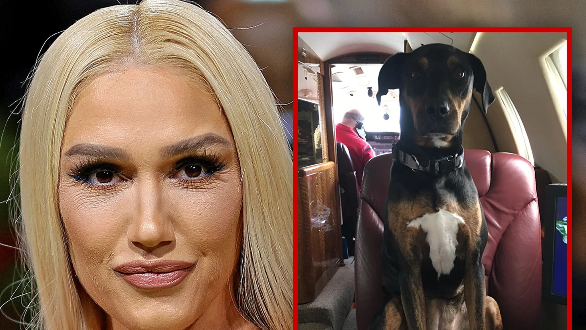 Gwen Stefani and Blake Shelton posing together at a public event