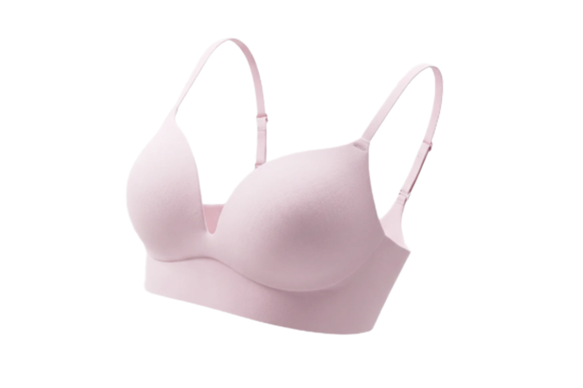 Light pink wireless bra.