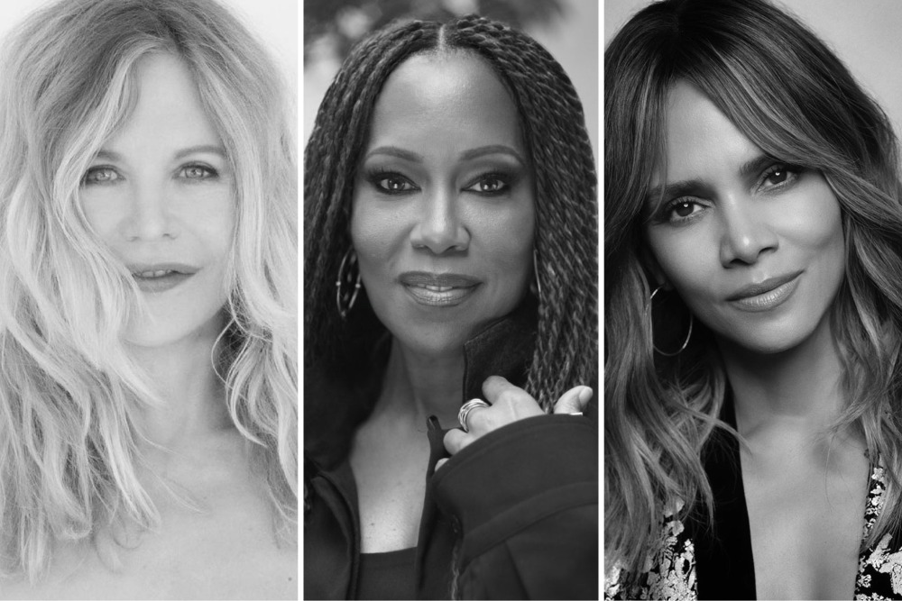 Halle Berry, Regina King, and Meg Ryan at a red carpet event