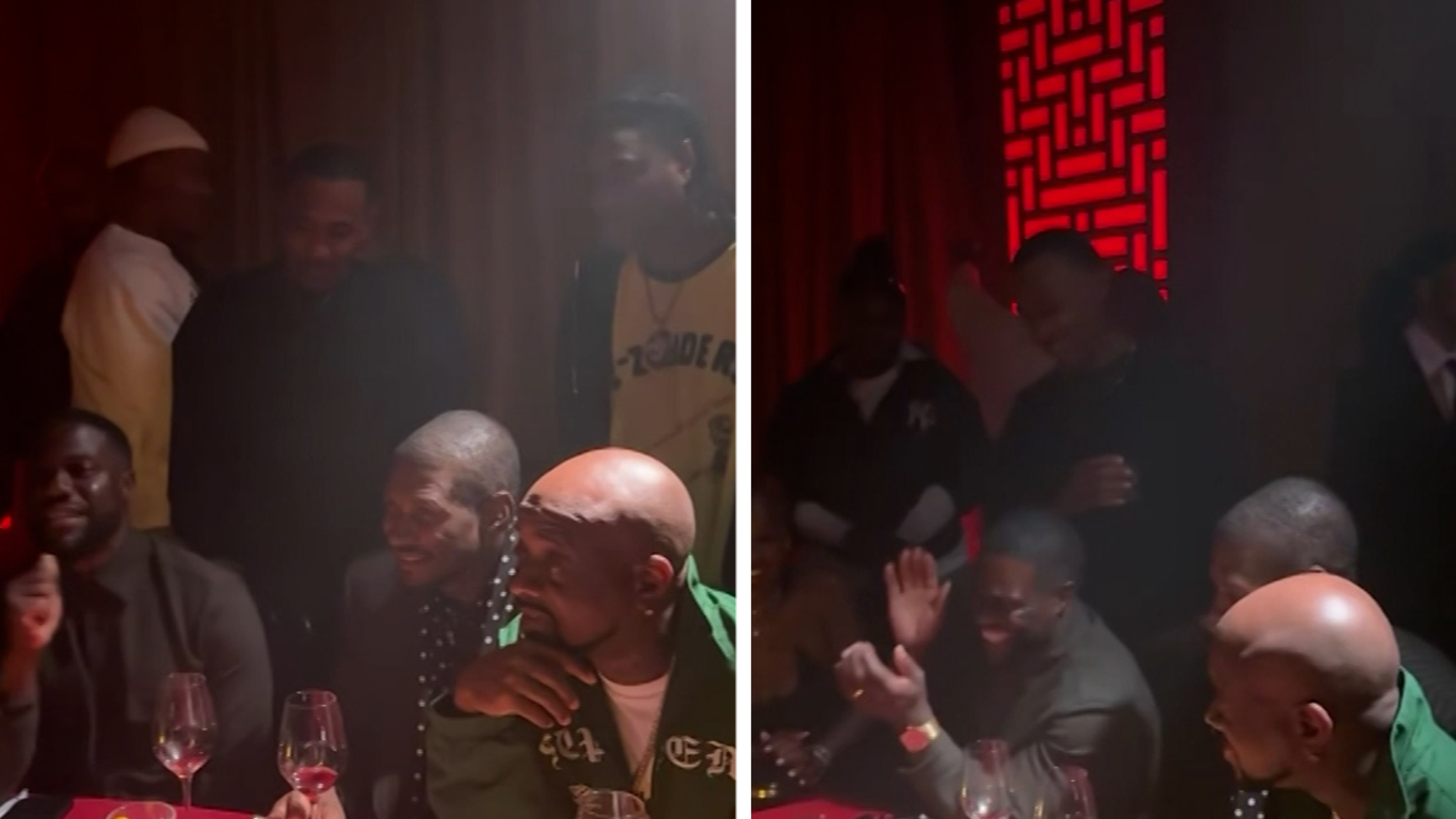 Usher Spellbound By Magic Tricks at Speakeasy Birthday, Parties With Jay-Z And Mary J.
